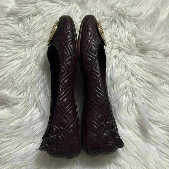 Tory Burch Women's Quilted Minnie Flats, Port, Red, Purple, 7.5M - Picture 10 of 12